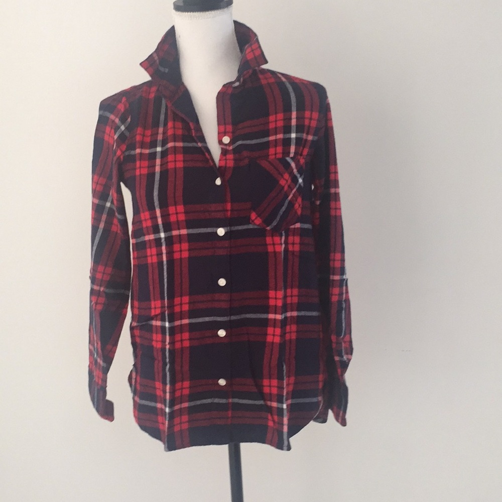 Old navy the classic shirt plaid flannel xs